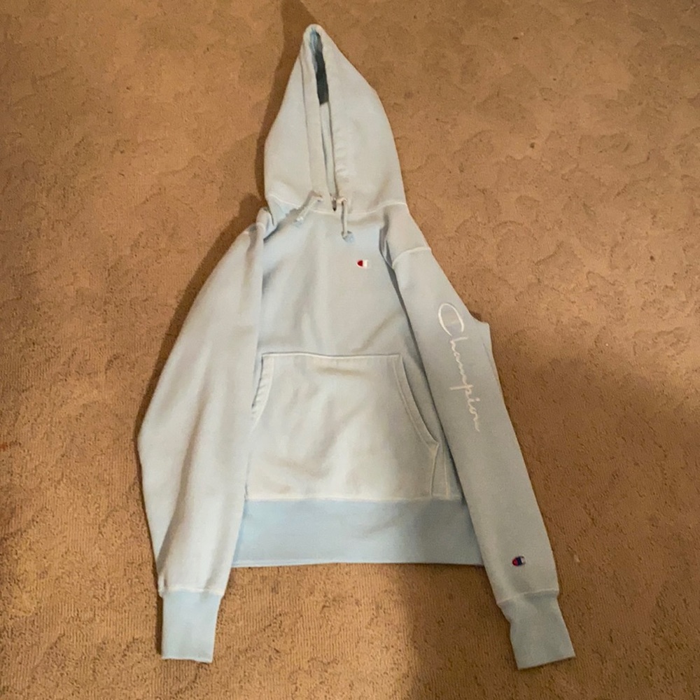 Extremely rare light blue woman’s small champion sweatshirt barely worn